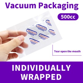 Individually Wrapped - Midukit Oxygen Absorbers for Food Storage 25000CC (50 Pack, 500cc each), Food Grade, Food Grade Packs for Long Term Food Storage, Mason Jars, Mylar Bags