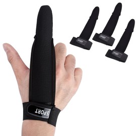 Faletony Pack of 3 Fishing Gloves, Non-Slip Single Finger Gloves, Professional Protective Glove, Index Finger Protection, Fisherman Glove for Outdoor Fishing (Black)