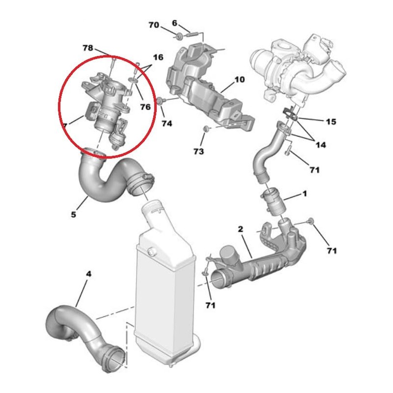 MARIPOSA ADMSION ARIA COMPATIBILE PER CITROEN MOTORE 2.0 HDi -