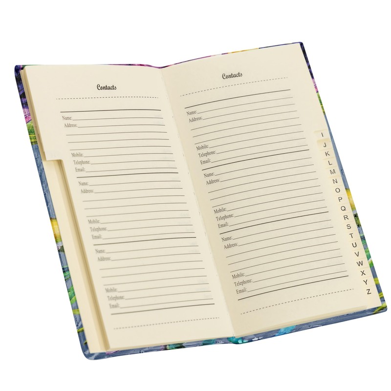 Telephone Address Book A-Z Index Hard Back Cover Slim