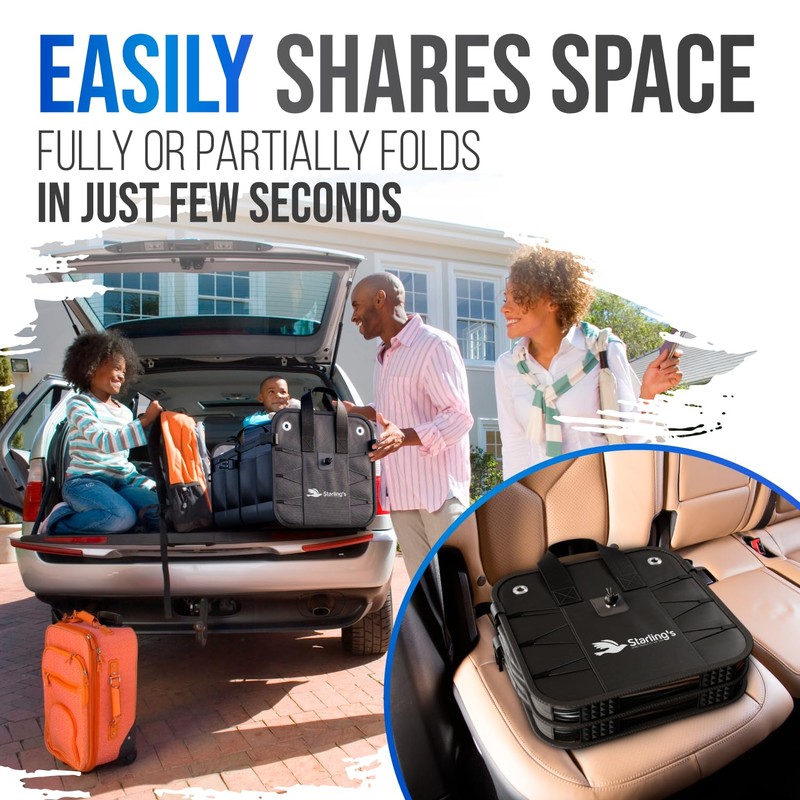 Car Trunk Organizer – Large Collapsible Storage Box with Adjustable