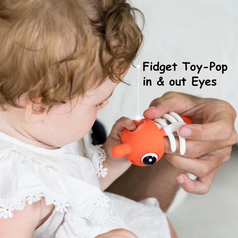 Teething Toys 3-6 Months, Mombella Clownfish Teethers for Babies 6-12