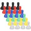 28pcs Multicolor Board Game Pieces, Game Pawns Include 24 Chess