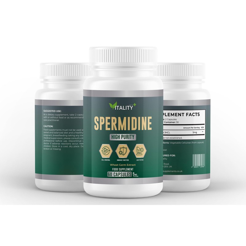 High Potency Spermidine Wheat Germ Extract Capsules - 10mg from