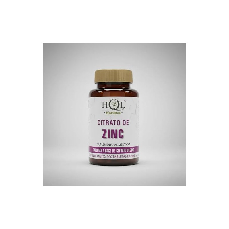 Citrato de Zinc 100 tabs HQL Suplemento alimenticio