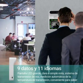 Termómetro Infrarrojo Digital De Pared Bluetooth Con Alarma                                                                                           