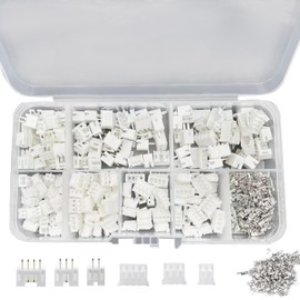 JYCONNECTS JST PH 2.0 mm Plug Kit, 2.0 mm Pitch Housing Plug and Socket, 2/3/4 Pin Housing Adapter Plug Clamp