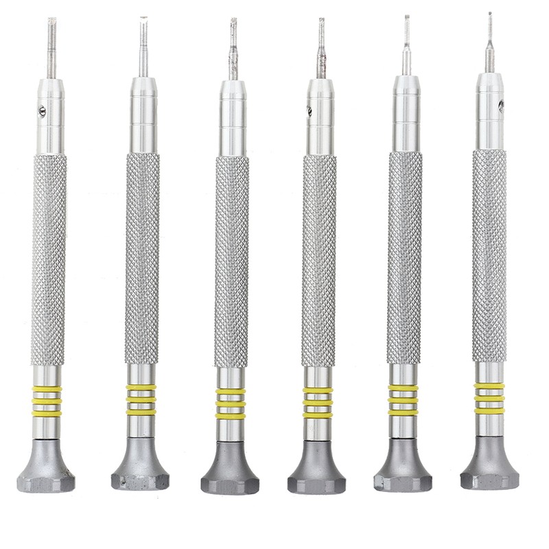6 Pcs Watch Repairing Tool Slotted Screwdriver for Watchmaker 0.8/1.0/1.2/1.4/1.6/1.8mm