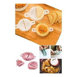 6 PK Dumpling MOLDS -Dough Press, Meat Pie Pastry Sealer -Samosa, Pasty Cutter, Empanada, Ravioli (PK6 Dumpling Molds)