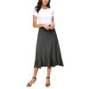EXCHIC Women's Elegant Ankle Length Ruffle Hem Elastic Waist Midi