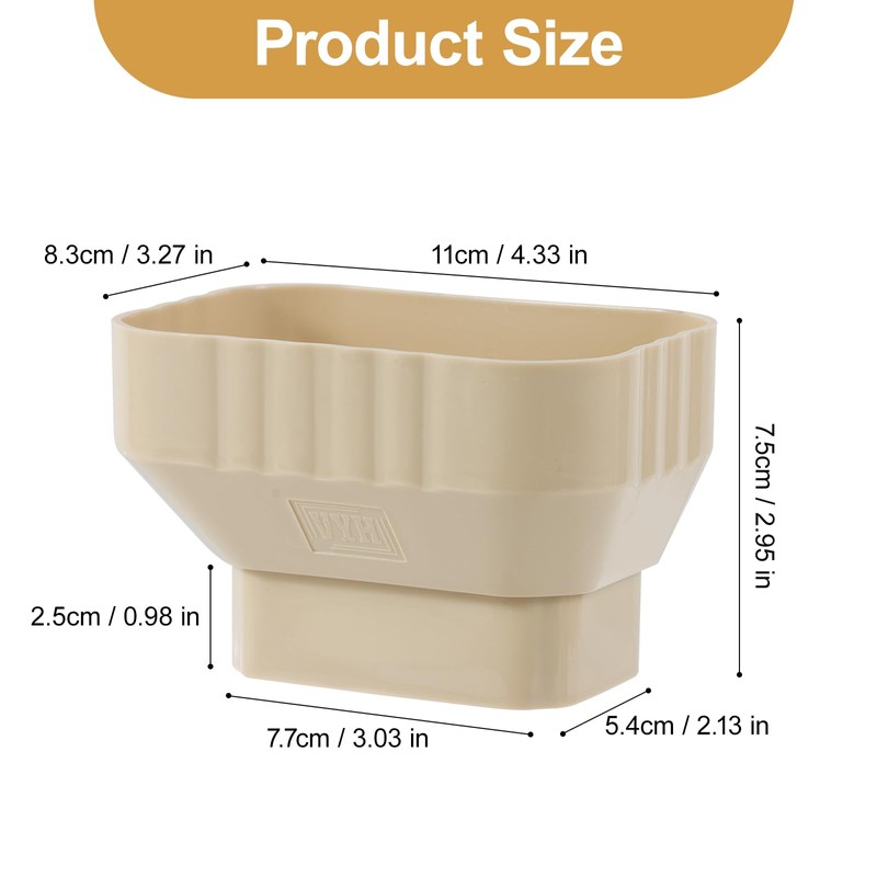 VYH 3x4 to 2x3 Gutter Downspout, Downspout to Downspout Adapter