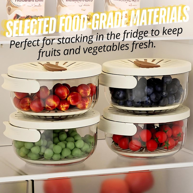 Boxonly Multifunctional Fruit and Vegetable Washing Bowl with Lid –