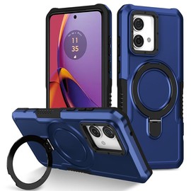 Govmeie Design for Moto G84 Case:Dual Layer Fall Protective Heavy Duty Armor Rugged [Military-Grade] Protective, Ring Holder with Magnetic Kickstand
