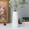 12inch White Gold Finish Marble Ceramic Flower Vase Home Decor