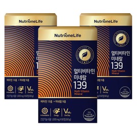 Nutrione Life Multivitamin Mineral 139, 60 tablets, 3 pieces / 뉴트리원 라이프 멀티비타민 미네랄139, 60정, 3개