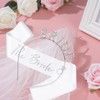 DADERXY 4Pcs Bride Headband with Veil Set, Bachelorette Sash and