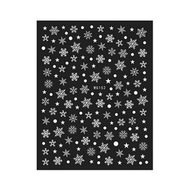 Snow Christmas Nail Sticker Snowman Reindeer Santa Sleigh Winter Wg152 Nail Wraps Art Stickers Manicure Supplies for Women for Home Nails Full Long Lasting Easy Apply and Remove