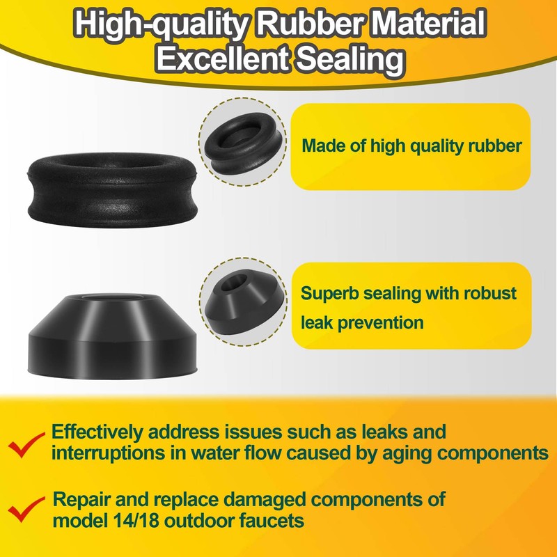 Datrenm RK-14MH Outside Faucet Repair Kit Metal Handle Compatible with