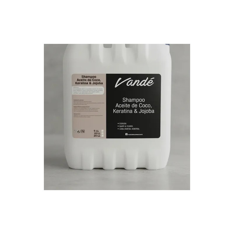 Shampoo Vandé Hidratación Coco Y Keratina 20 Lts