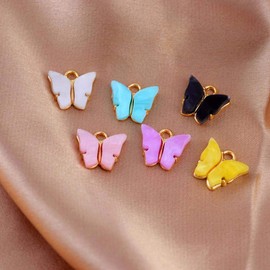 BNRESALE Women Assorted Trendy Acrylic Butterfly Charms DIY Aesthetic Earring Making Supplies, 18pcs