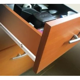 LIZOFERTAS Corredera Metálica Para Cajón Epoxica 55 Cm - Blanco