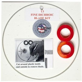 Gemini Taurus 3 Dichroic Wire Blade – Fine Grit Slim Ring Saw Blade – for Cutting Dichroic, Iridized, and Mirrored Glass – Includes Grooved Grommets – Ideal for Delicate Glass Work