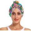 Doodle Flowers - Toallas de secado de cabello con botón