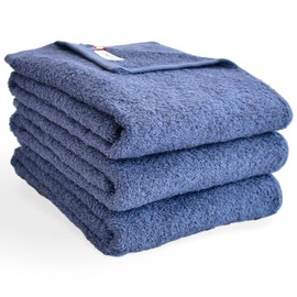 Slim Bath Towel, Imabari Towel, Certified, Set of 3, Thin, Easy to Dry, Can Be Dry, Ori Fluffy Rich, Long Towel, Made in Japan, 100% Cotton, Water Absorbent, Quick Drying, Room Drying, Vacuum