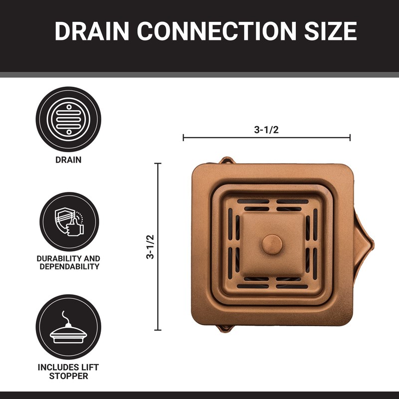 Strictly Sinks Stainless Steel Square Garbage Disposal Adapter for Kitchen