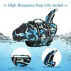 Dogcheer Dog Life Jacket Shark, Ripstop Dog Life Vest for