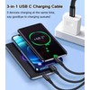 AKWOR USB C Splitter Charging Cable for Multiple Devices, 60W