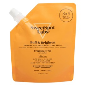 SweetSpot Labs Buff & Brighten Ingrown Hair Treatment Spray Refill, Clear