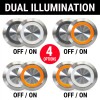 AutoLöc Power Accessories 19mm Billet 12V Momentary Push Button Switch