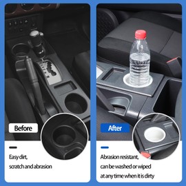 Fit for Toyota FJ Cruiser 2007-2021 Gear Shift Console Cup Holder Sub Assembly, Cup Holder Inserts Replacement Storage Cup Holder, 2PCS (Grey)