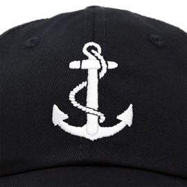 DALIX Anchor Hat - Gorra de béisbol para mujer, regalo de playa, yate, Negro -, Talla única