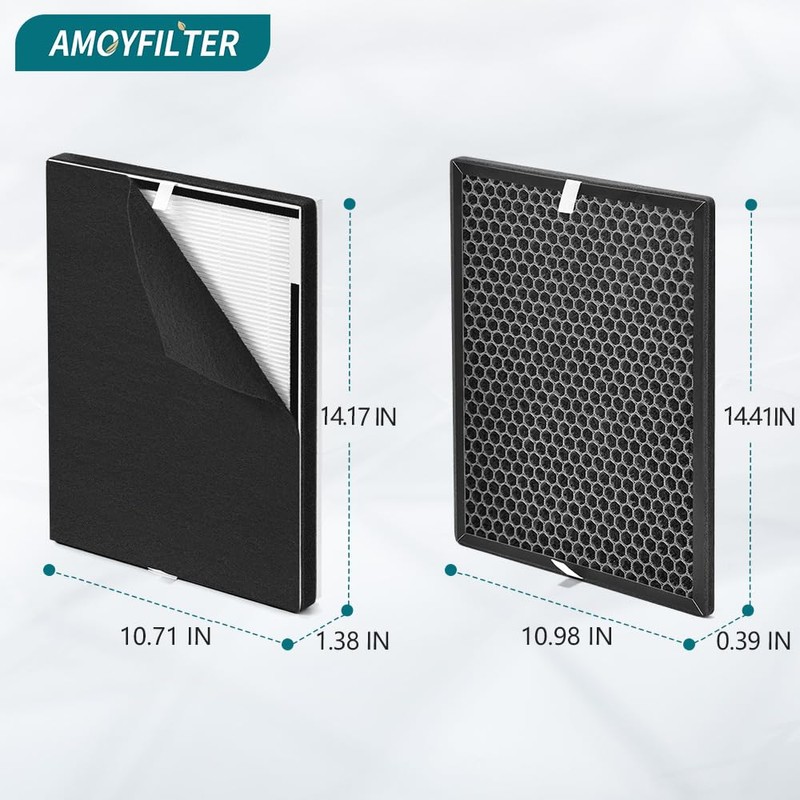 AMOYFILTER XP360 Replacement Filter, 1x Activated Carbon Filter and 5x