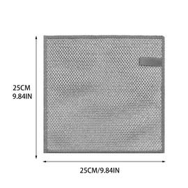 Kisstta Cleaning Cloths, Pack of 4 25 cm x 25 cm Cleaning Cloths, Steel Sponge Double Layer Cleaning Cloths, Dish Cloths, Kitchen Cloths, Stainless Steel Sponge, Scratch-Resistant Cleaning Cloth, Tea