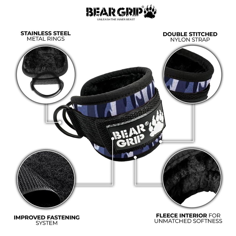 BEAR GRIP - Ankle Straps for Cables with New Fleece