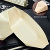 DOITOOL 100pcs Disposable Wooden Boat Natural Pinewood Take Out Trays