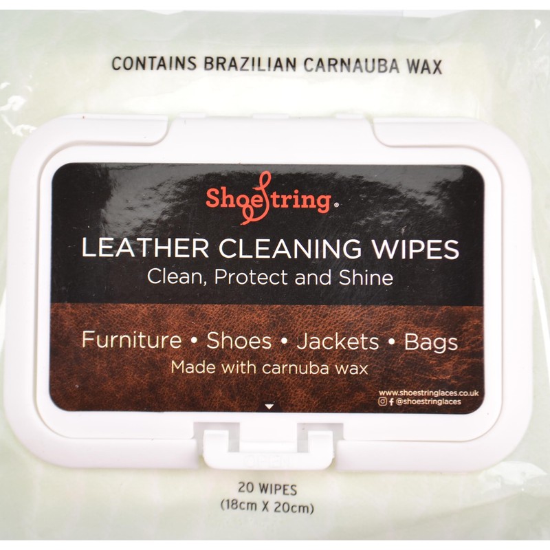 Leather Cleaning Wipes with Carnuaba Wax
