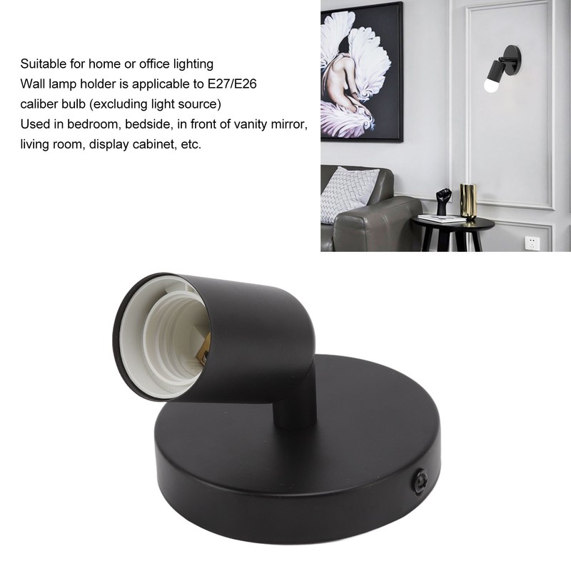 E26 E27 Wall Lamp Holder Modern Simple Wall Lamp Base