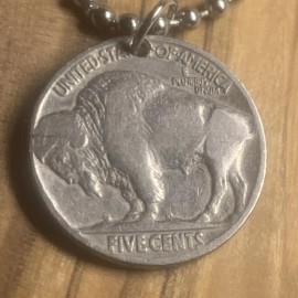 HistoryWear Vintage US Buffalo Nickel Unisex Necklace Chief Coin Pendant Great Gift