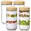 NETANY 4-pack 24oz Glass jars with Airtight Lids, Overnight Oats