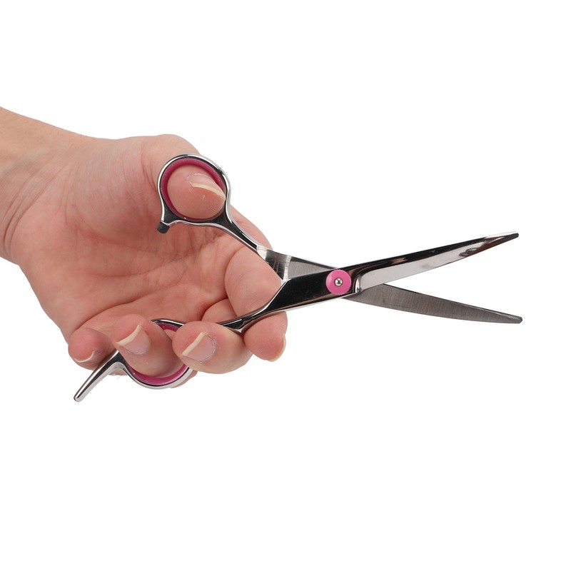 Pet Rabbit Grooming Scissors Stainless Steel Round Tip 4 in
