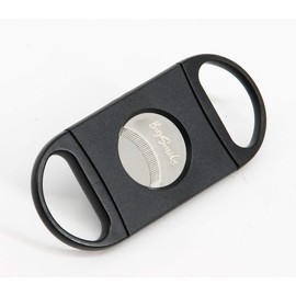 BigSmoke Cigar Cutter in Black/Silver, Double Blade Cutter with Serrated Blades in Pack of 3