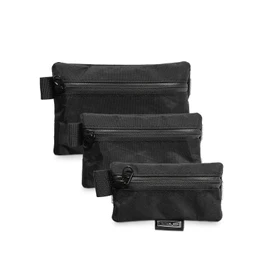 TACTICAL_GEEK Storage A5 EDC Storage Bag Set, Multi-Purpose Hooks and Loops Gadget Bag, Utility Small Tool Bag, Separator Bag Organiser for Daily Use, XPAC Black, Black (X-black), small storage bag
