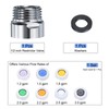 uxcell Shower Flow Reducer Limiter Set, 1.2/1.5/1.8/2.0/2.2/2.5/3.0 gpm, POM Material,