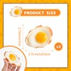 HUIANER 2PCS Artificial Fried Eggs Fake Fried Egg Omelette Model