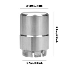 Canitu Botón de cambio de transmisión para Hummer H2 y H2 SUT 2003 a 2009, botón de palanca de cambios de aleación de aluminio que se retira fácilmente de la palanca de cambios, no ABS (plateado)