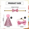 Xugoox Dog Birthday hat and Bowknot Set, 4Pcs Pet Dog